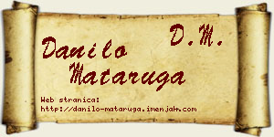 Danilo Mataruga vizit kartica